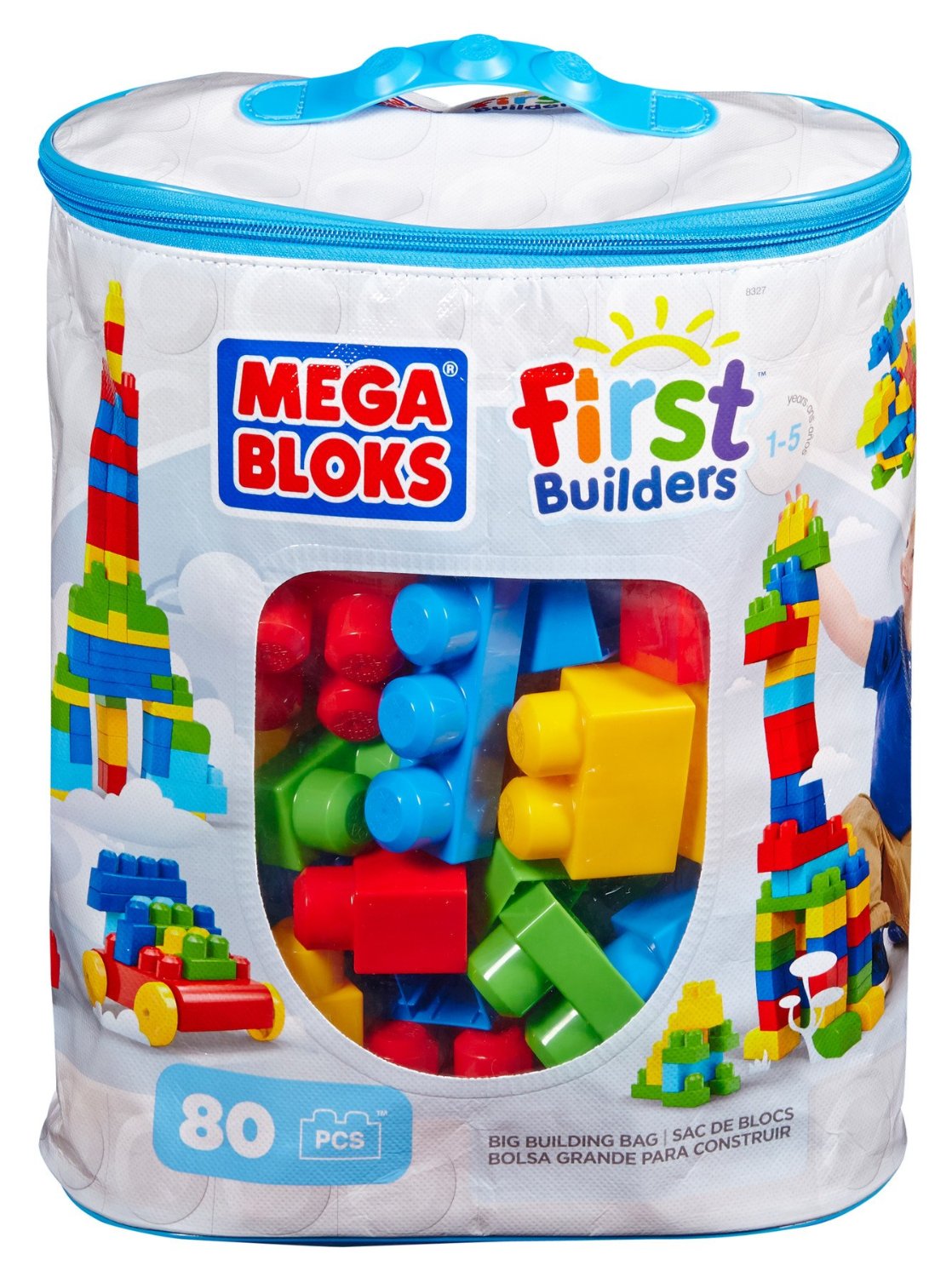 Mega Bloks Big Building Bag, 80-Piece (Classic)